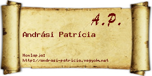 Andrási Patrícia névjegykártya